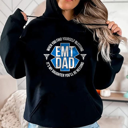 Gift for Dad Shirt, Funny Dad Unisex T-Shirt/Hoodie/Sweatshirt HLT00 – EMT Father Proud Emergency Medical Technician Dad T-Shirt