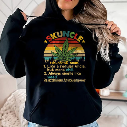 Gift for Dad Shirt, Funny Dad Unisex T-Shirt/Hoodie/Sweatshirt HLT00 – Skuncle Definition Happy Father_s Day Proud Uncle Weed Lover T-Shirt