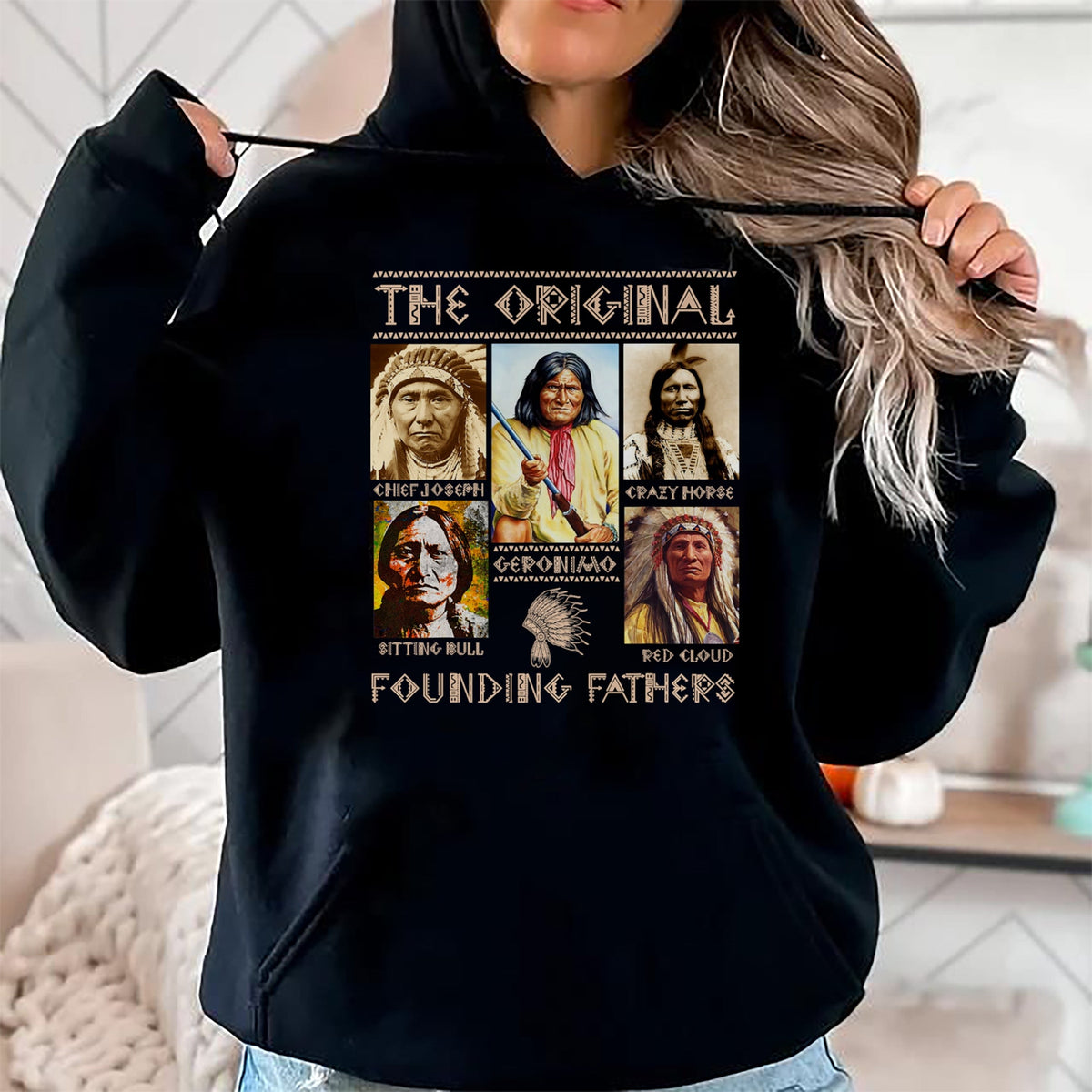 Native American T-Shirts, Vintage Native American Unisex T-Shirt/Hoodie/Sweatshirt HLT00 - The Original Founding Fathers