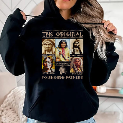 Native American T-Shirts, Vintage Native American Unisex T-Shirt/Hoodie/Sweatshirt HLT00 - The Original Founding Fathers