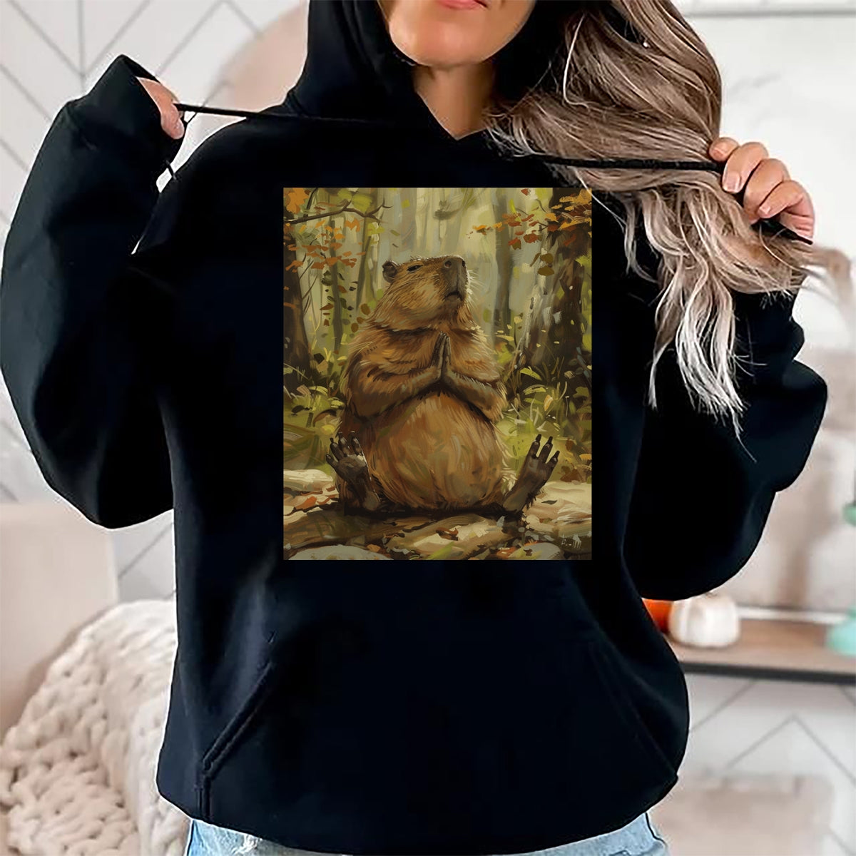 Cute Capybara Shirt, Funny Capybara Unisex T-Shirt/Hoodie/Sweatshirt HLT00 - Funny Graphic Capybara Long Sleeve T-Shirt