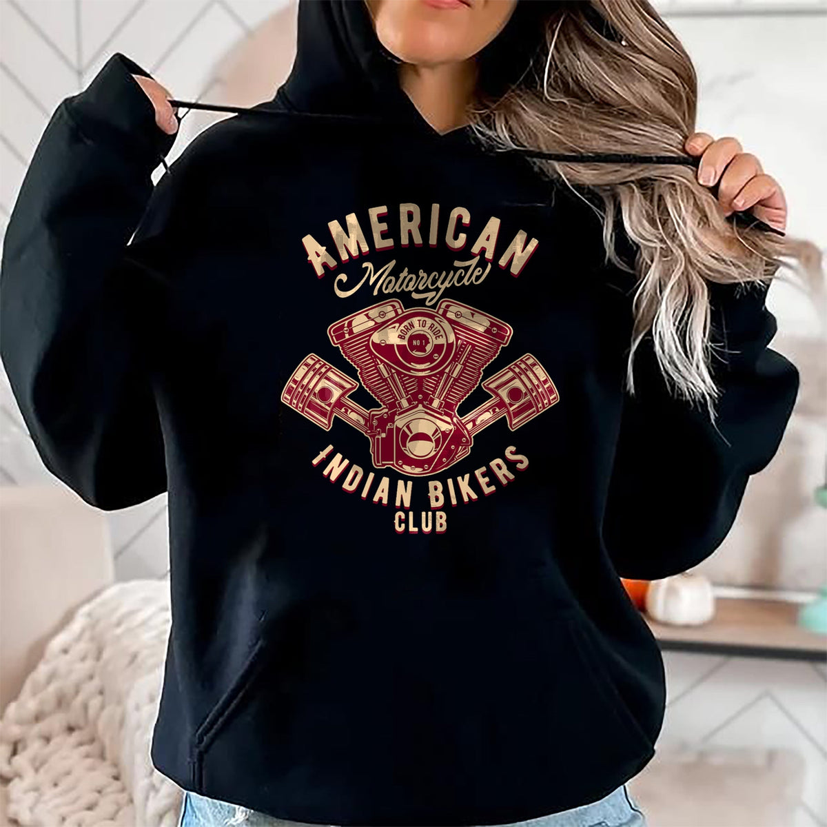 Native American T-Shirts, Vintage Native American Unisex T-Shirt/Hoodie/Sweatshirt HLT00 - native American Motorcycle Indian Bikers Club