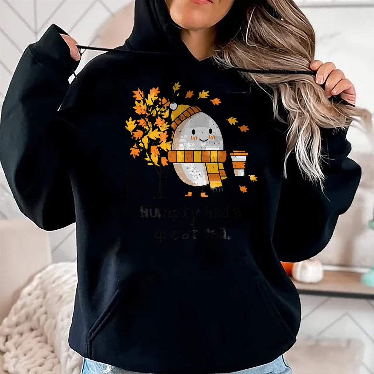 Best Thanksgiving Family Shirt , Funny Thanksgiving UnisexT-Shirt/Hoodie/Sweatshirt HLT00 - Humpty Had A Great Fall Funny Autumn Distressed Washed Look T-Shirt