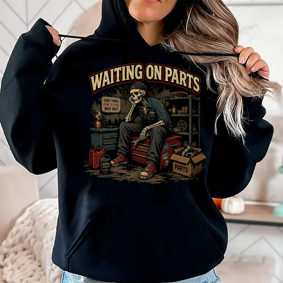 Best Mechanic Life Shirt, Funny Mechanic UnisexT-Shirt/Hoodie/Sweatshirt HLT00 - Waiting On Parts T-Shirt