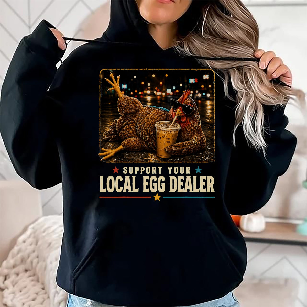 Best Farmer Life Shirt, Funny Farmer UnisexT-Shirt/Hoodie/Sweatshirt HLT00 - Support Your Local Egg Dealer Chicken Farmer Homesteading T-Shirt