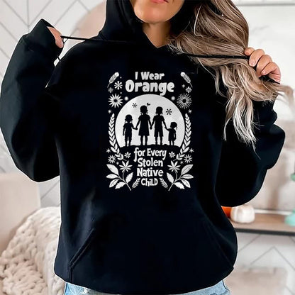 Native American T-Shirts, Vintage Native American Unisex T-Shirt/Hoodie/Sweatshirt HLT00 - I Wear Orange For Every American Native Child Indian Pride (1)
