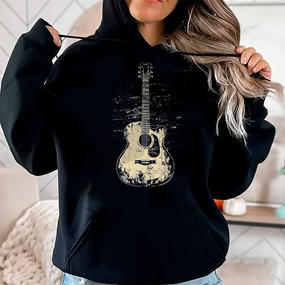 Guitar Lover Shirt, Funny Guitar UnisexT-Shirt/Hoodie/Sweatshirt HLT00 - Acoustic Guitar Player Vintage Rock Graphic T-Shirt, Men, Black, 3X-Large