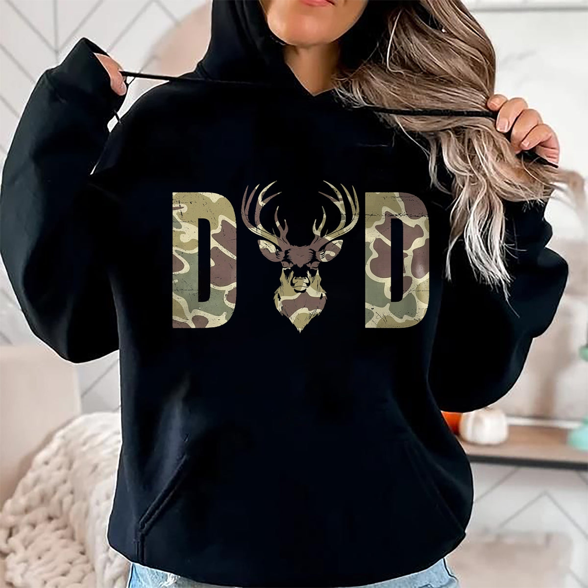 Funny Hunting Shirt, Gift For Hunting Lover Unisex T-Shirt/Hoodie/Sweatshirt HLT00 - Old School Camo Dad Hunting, Camouflage Deer Father_s Day T-Shirt