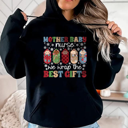 Funny Nurse Shirt, Nurse Unisex T-Shirt/Hoodie/Sweatshirt HLT00 - Christmas Mother Baby Nurse Xmas Party Mom Baby Nurse T-Shirt