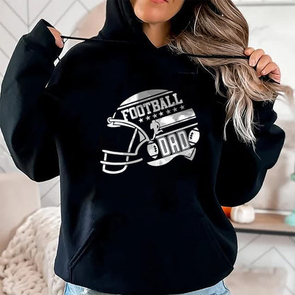 Gift for Dad Shirt, Funny Dad Unisex T-Shirt/Hoodie/Sweatshirt HLT00 – Football Dad Helmet For Men Proud Fathers Day College Season T-Shirt
