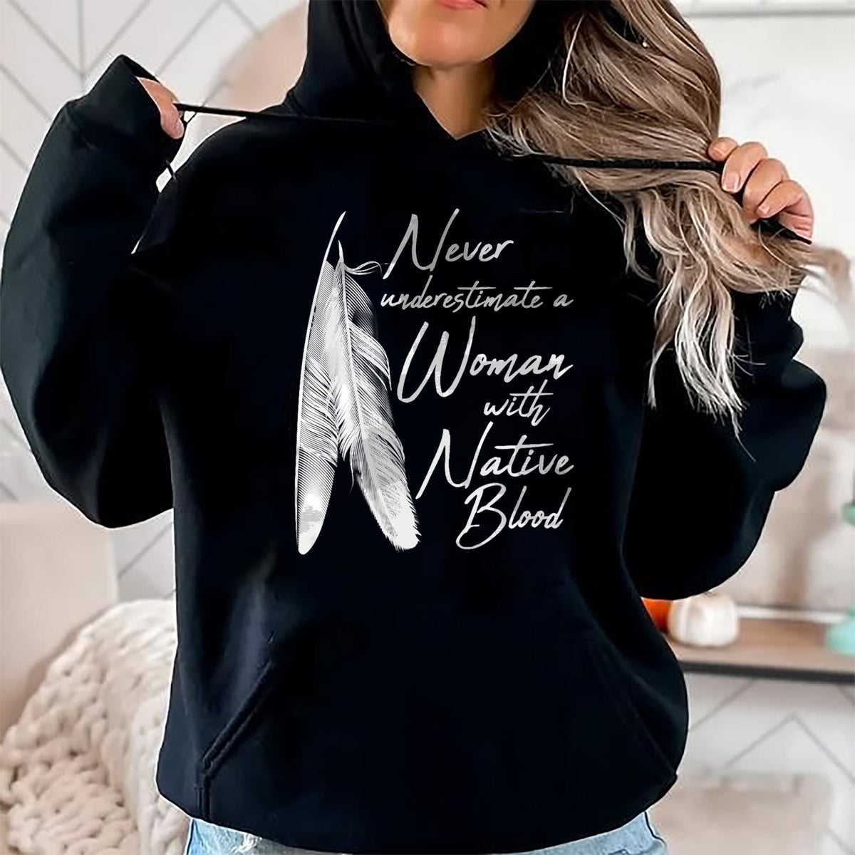 Native American T-Shirts, Vintage Native American Unisex T-Shirt/Hoodie/Sweatshirt HLT00 - Native American A Woman With Native Blood American Indian