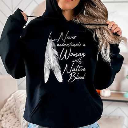 Native American T-Shirts, Vintage Native American Unisex T-Shirt/Hoodie/Sweatshirt HLT00 - Native American A Woman With Native Blood American Indian