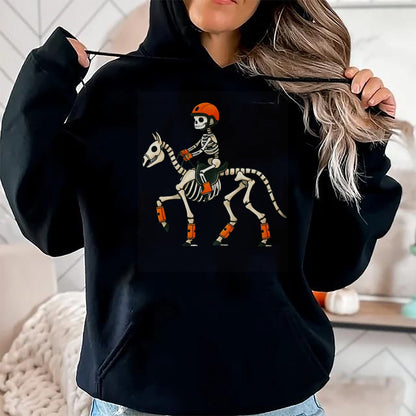 Best Horse Lover Shirt , Funny Horse UnisexT-Shirt/Hoodie/Sweatshirt HLT00 - Skeleton Horse Riding Halloween Costume Funny Boys Girl Kids T-Shirt