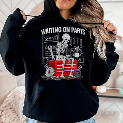 Best Mechanic Life Shirt, Funny Mechanic UnisexT-Shirt/Hoodie/Sweatshirt HLT00 - Funny Waiting On Parts Mechanic Skeleton Auto Repair Life T-Shirt, Men, Black, 3X-Large (1)