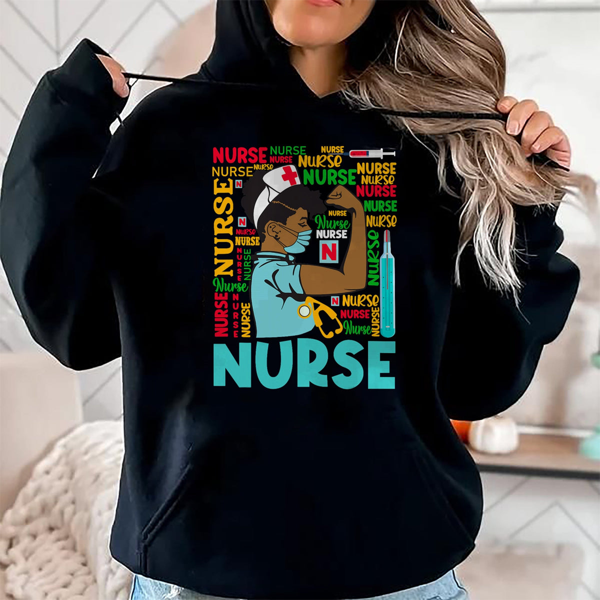 Funny Nurse Shirt, Nurse Unisex T-Shirt/Hoodie/Sweatshirt HLT00 - Womens Dy Black Nurse 2020 Costume Black History Month Gifts T-Shirt