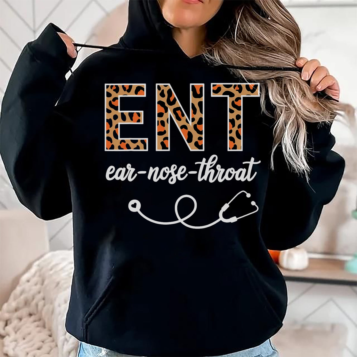 Best Doctor Shirt, Funny Doctor UnisexT-Shirt/Hoodie/Sweatshirt HLT00 - Otolaryngology Otolaryngologist Leopard Ear Nose Throat ENT T-Shirt