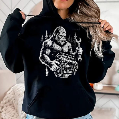 Best Mechanic Life Shirt, Funny Mechanic UnisexT-Shirt/Hoodie/Sweatshirt HLT00 - Funny Mechanic Bigfoot Sasquatch Engine Car Repair T-Shirt