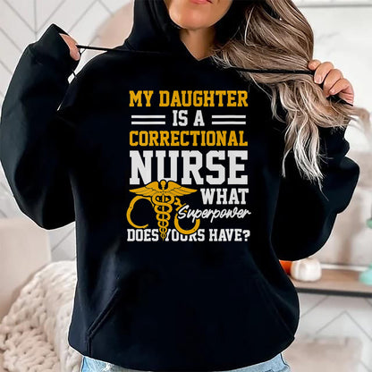 Funny Nurse Shirt, Nurse Unisex T-Shirt/Hoodie/Sweatshirt HLT00 - Womens Correctional Nurse Daughter Nursing RN V-Neck T-Shirt