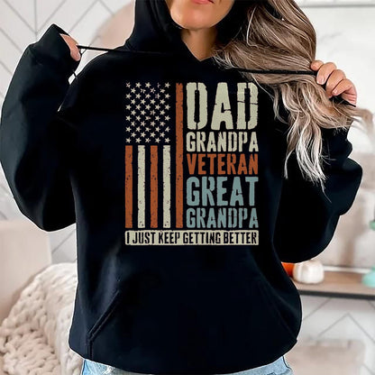 Proud Veteran Shirt, Funny Veteran UnisexT-Shirt/Hoodie/Sweatshirt HLT00 - Dad Grandpa Veteran Great Grandpa T-Shirt, Men, Black, 3X-Large