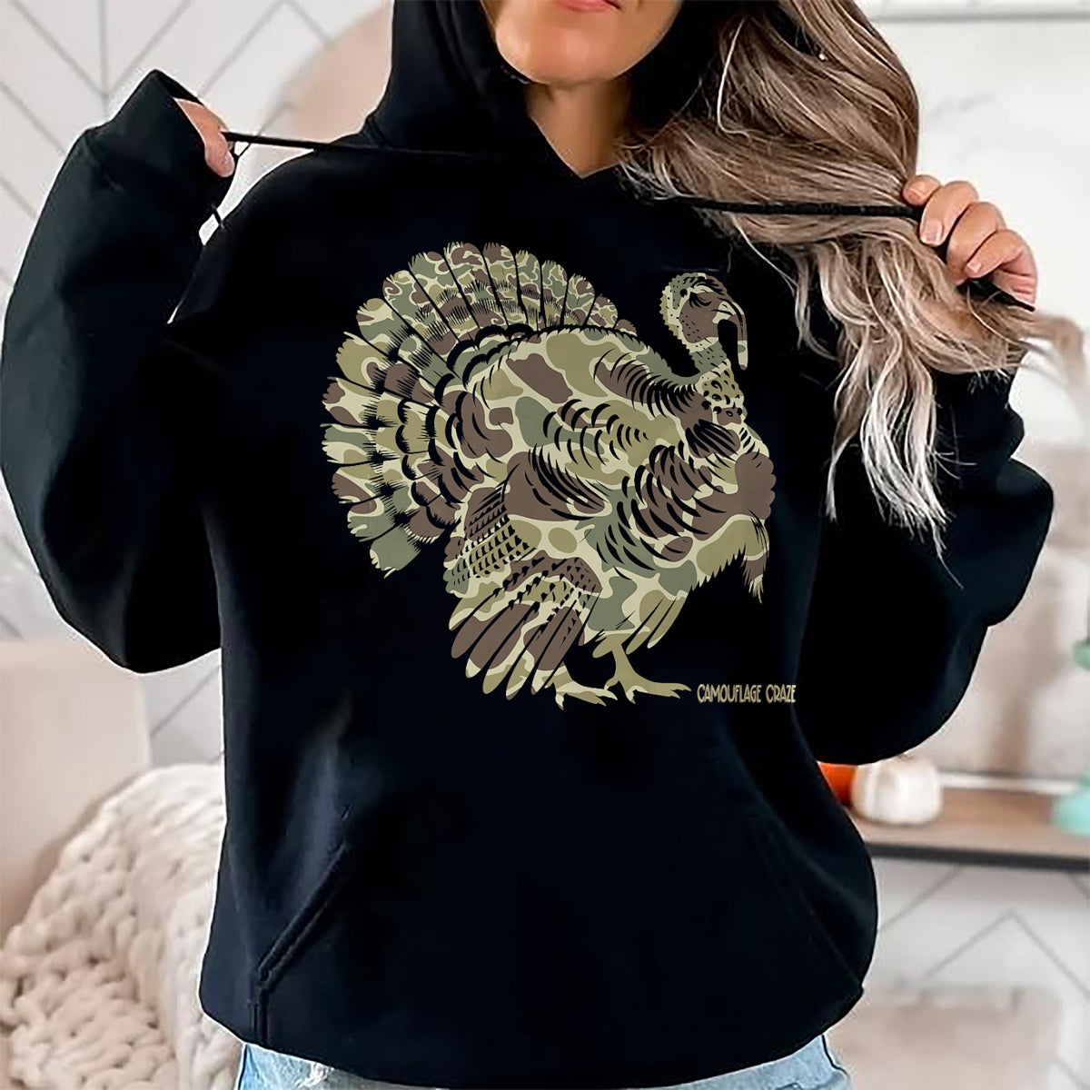 Funny Hunting Shirt, Gift For Hunting Lover Unisex T-Shirt/Hoodie/Sweatshirt HLT00 - Wild Turkey Camouflage Camo Turkey Hunting Camo Hunter T-Shirt