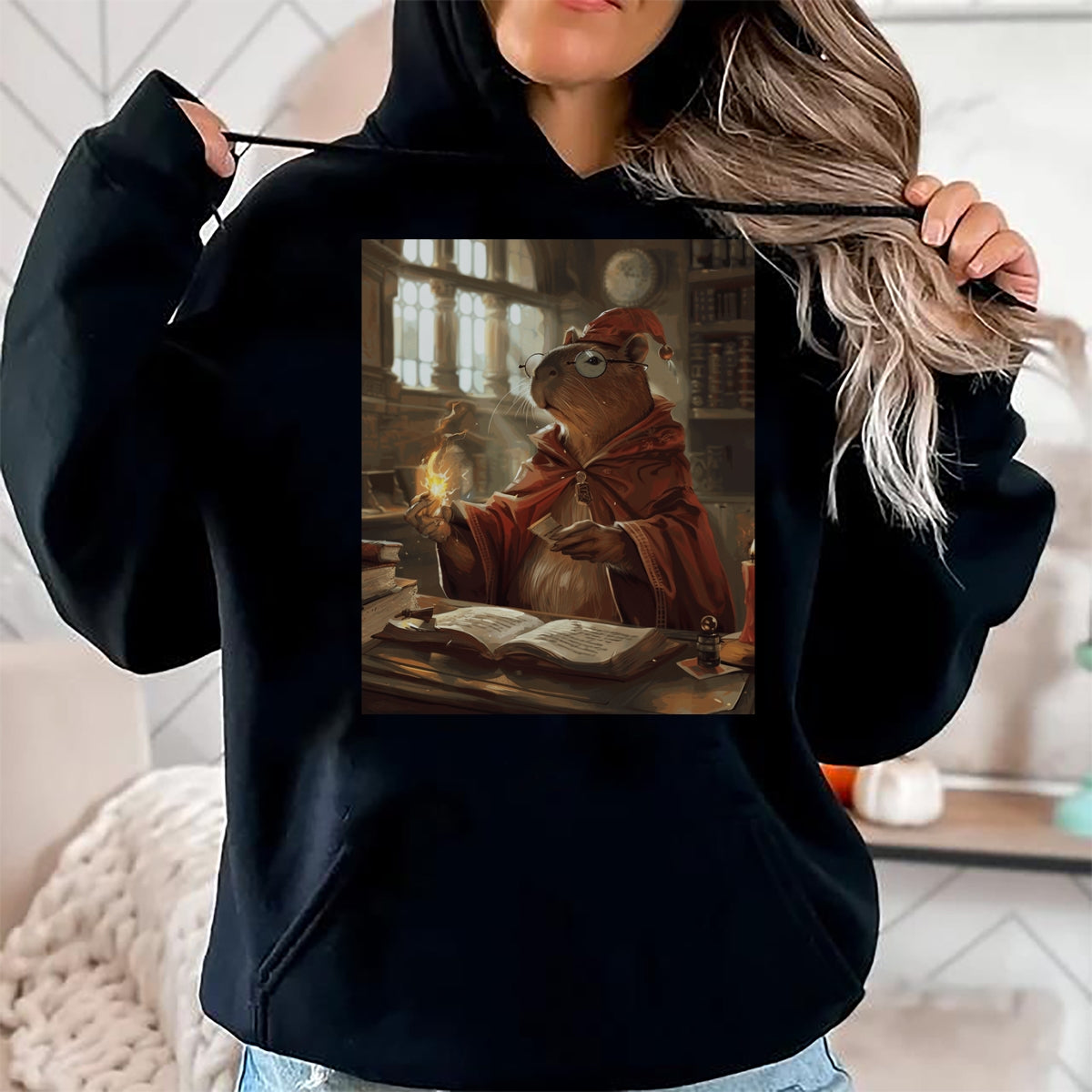 Cute Capybara Shirt, Funny Capybara Unisex T-Shirt/Hoodie/Sweatshirt HLT00 - Funny Graphic Capybara Long Sleeve T-Shirt (6)