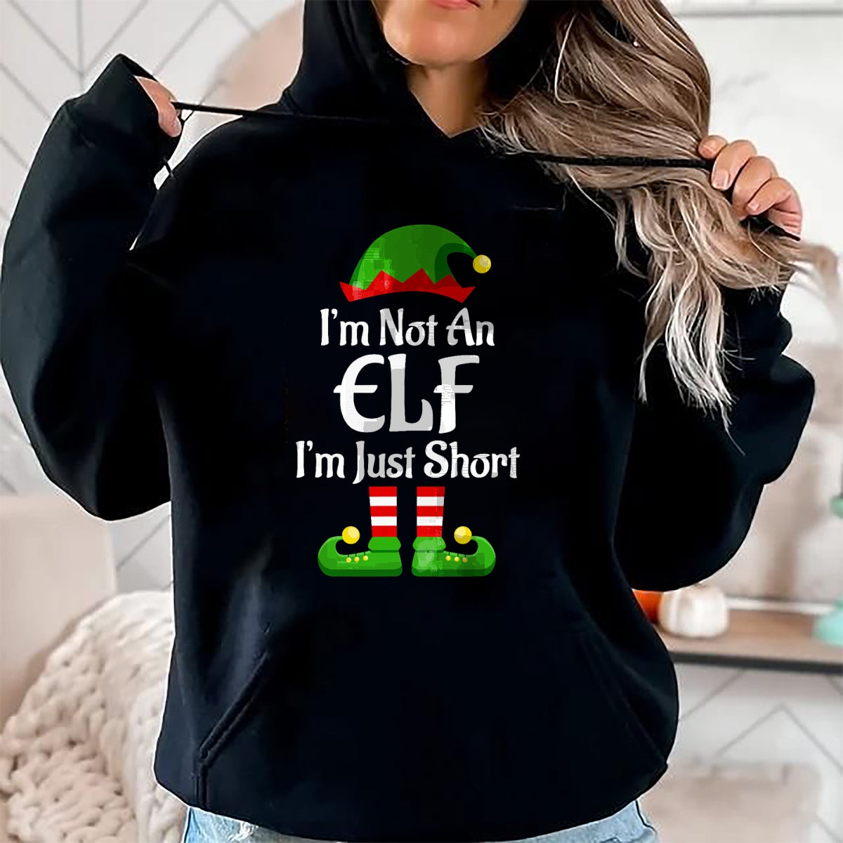Christmas Shirts for Family, Funny christmas shirts, Christmas Unisex T-Shirt/Hoodie/Sweatshirt HLT00 - I'm Not An Elf Family Christmas Pjs Matching Men Women Kids T-Shirt
