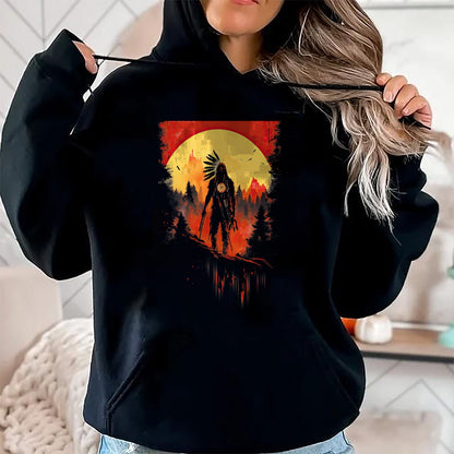 Native American T-Shirts, Vintage Native American Unisex T-Shirt/Hoodie/Sweatshirt HLT00 - Native American Heritage Chief T-Shirt (2)