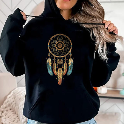 Native American T-Shirts, Vintage Native American Unisex T-Shirt/Hoodie/Sweatshirt HLT00 - Dream Catcher Native American Tribal T-Shirt