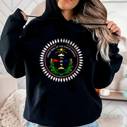 Native American T-Shirts, Vintage Native American Unisex T-Shirt/Hoodie/Sweatshirt HLT00 - Navajo Flag Native American Mens Womens Kids T-Shirt (1)