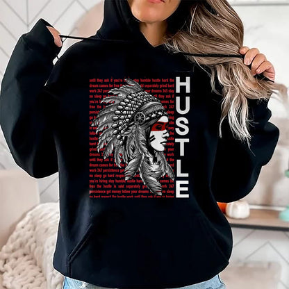 Native American T-Shirts, Vintage Native American Unisex T-Shirt/Hoodie/Sweatshirt HLT00 - Native American Hustle Hard Shirt Urban Gang Ster Clothing T-Shirt