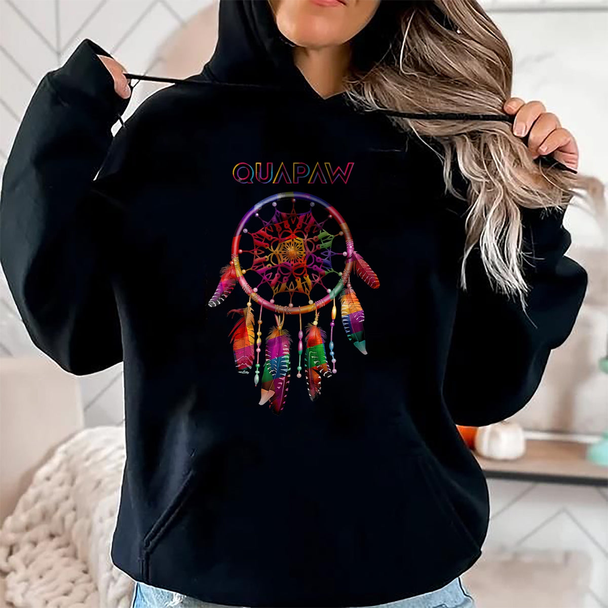 Native American T-Shirts, Vintage Native American Unisex T-Shirt/Hoodie/Sweatshirt HLT00 - Raven Spirit Totem Indigenous Native American Heritage Day T-Shirt (1)