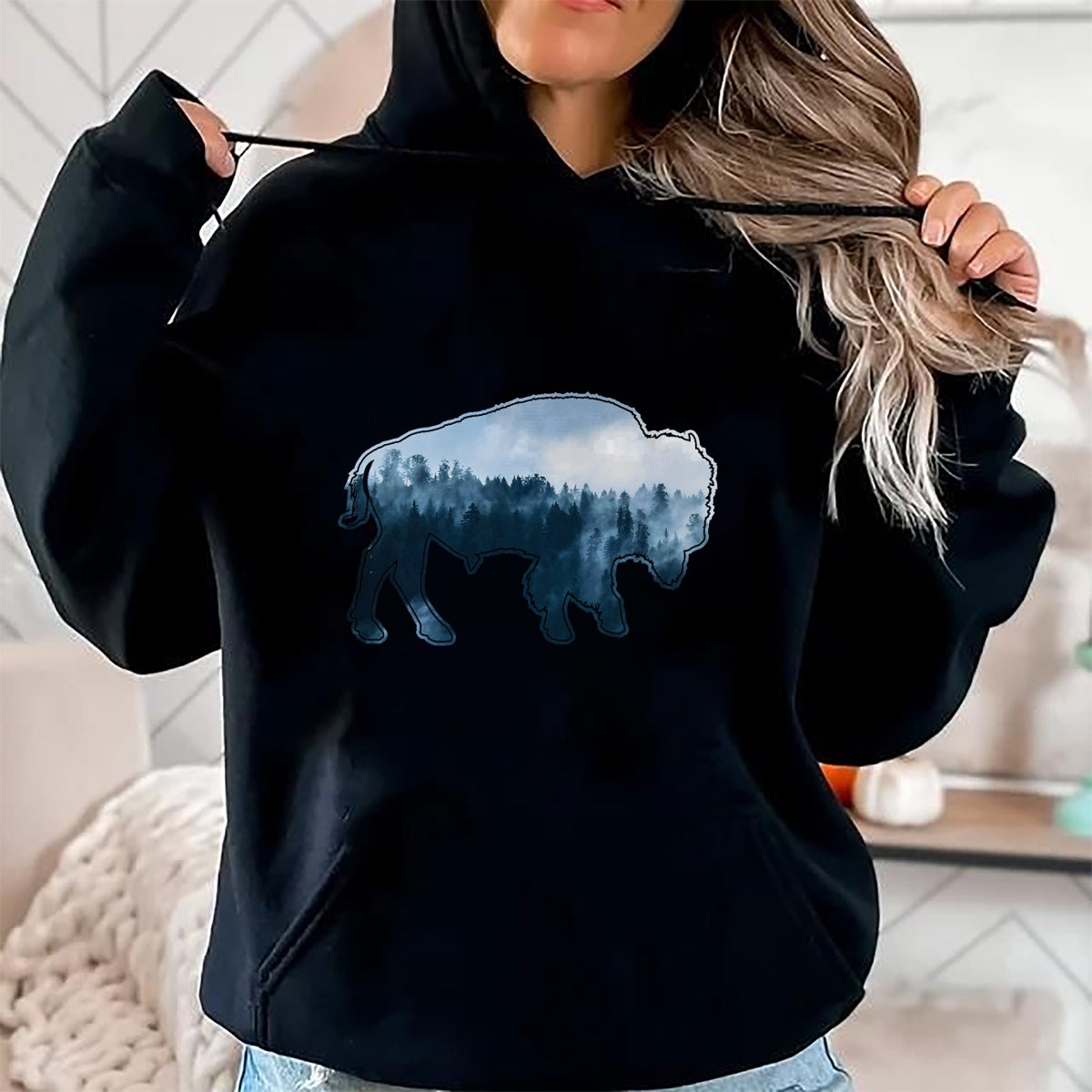 Native American T-Shirts, Vintage Native American Unisex T-Shirt/Hoodie/Sweatshirt HLT00 - Native Indian Buffalo Boho 80s Vintage T-Shirt