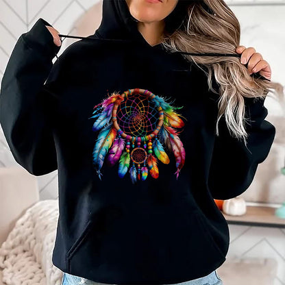 Native American T-Shirts, Vintage Native American Unisex T-Shirt/Hoodie/Sweatshirt HLT00 - Native American Heritage Month Feather Dreamcatcher T-Shirt (1)