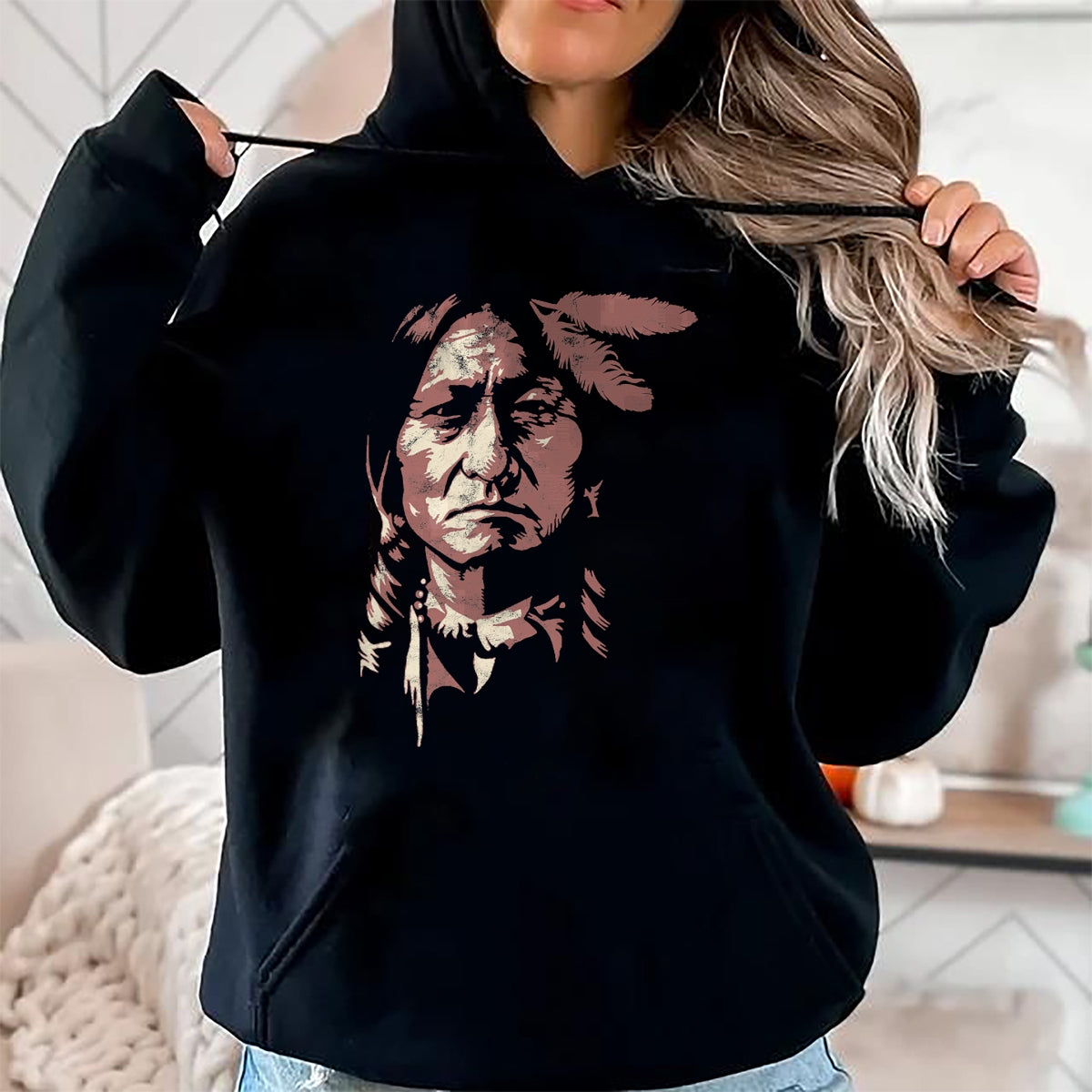 Native American T-Shirts, Vintage Native American Unisex T-Shirt/Hoodie/Sweatshirt HLT00 - Sitting Bull Native American Indian Chief Lakota Sioux Pride T-Shirt (1)