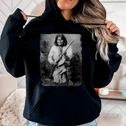 Native American T-Shirts, Vintage Native American Unisex T-Shirt/Hoodie/Sweatshirt HLT00 - Geronimo t shirt Warrior Native American T-Shirt (1)