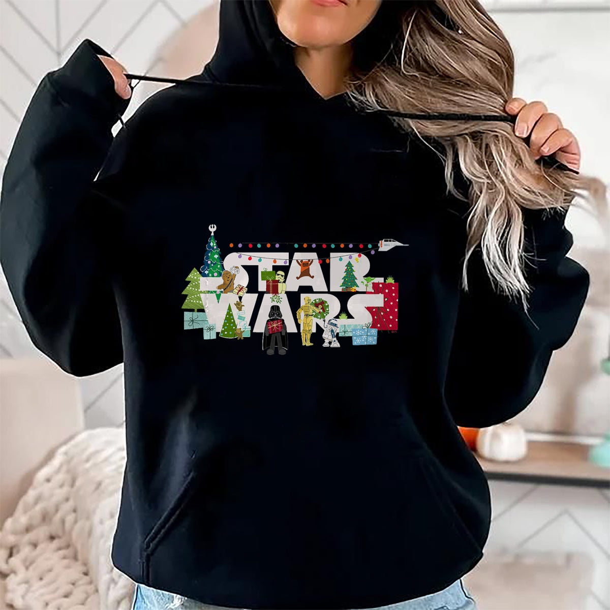 Christmas Shirts for Family, Funny christmas shirts, Christmas Unisex T-Shirt/Hoodie/Sweatshirt HLT00 - Star Wars Christmas Logo Holiday Celebration T-Shirt