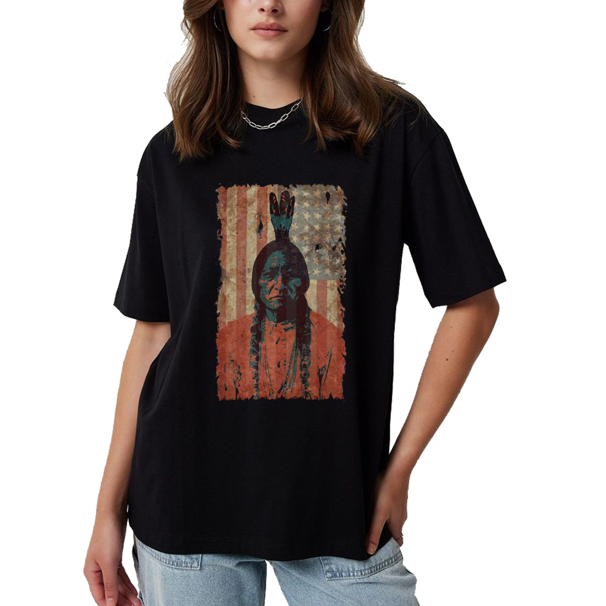 Native American T-Shirts, Vintage Native American Unisex T-Shirt/Hoodie/Sweatshirt HLT00 - Native American Vintage T-Shirt (1)