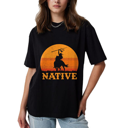 Native American T-Shirts, Vintage Native American Unisex T-Shirt/Hoodie/Sweatshirt HLT00 - Northwest Native American Knight Pride Mountain Warrior T-Shirt (1)
