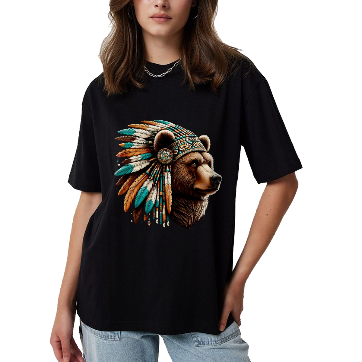 Native American T-Shirts, Vintage Native American Unisex T-Shirt/Hoodie/Sweatshirt HLT00 - Retro Native American Indian Chief Men Women Sitting Bull T-Shirt (1)