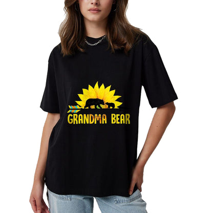 Native American T-Shirts, Vintage Native American Unisex T-Shirt/Hoodie/Sweatshirt HLT00 - Grandma Bear Sunflower Native American T-Shirt (1)