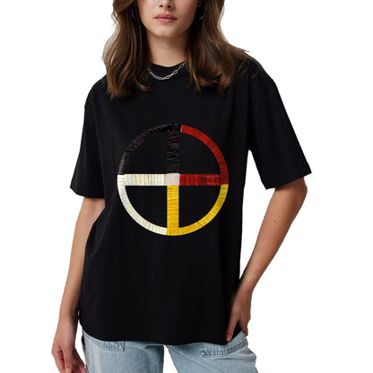 Native American T-Shirts, Vintage Native American Unisex T-Shirt/Hoodie/Sweatshirt HLT00 - Native American Indian Medicine Wheel T-Shirt (1)