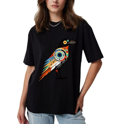 Native American T-Shirts, Vintage Native American Unisex T-Shirt/Hoodie/Sweatshirt HLT00 - Native American Style Hopi Art Bird for Good Luck T-Shirt