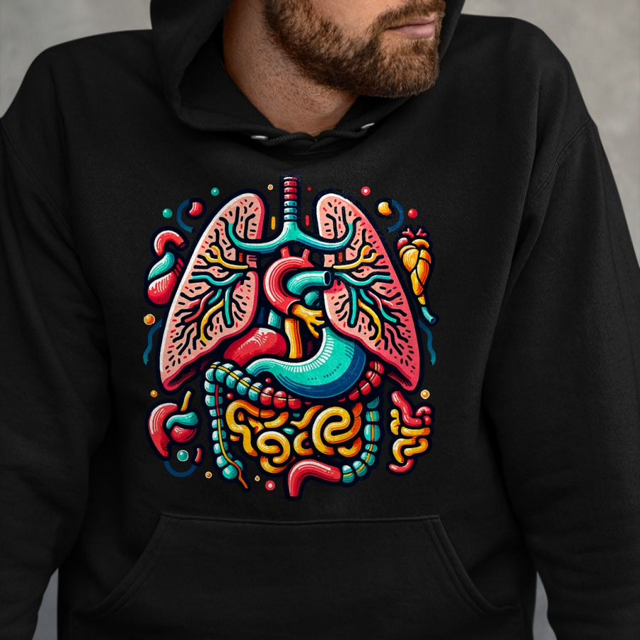 Best Doctor Shirt, Funny Doctor UnisexT-Shirt/Hoodie/Sweatshirt HLT00 - Colorful Human Body Anatomy Illustrated Internal Organs Art T-Shirt