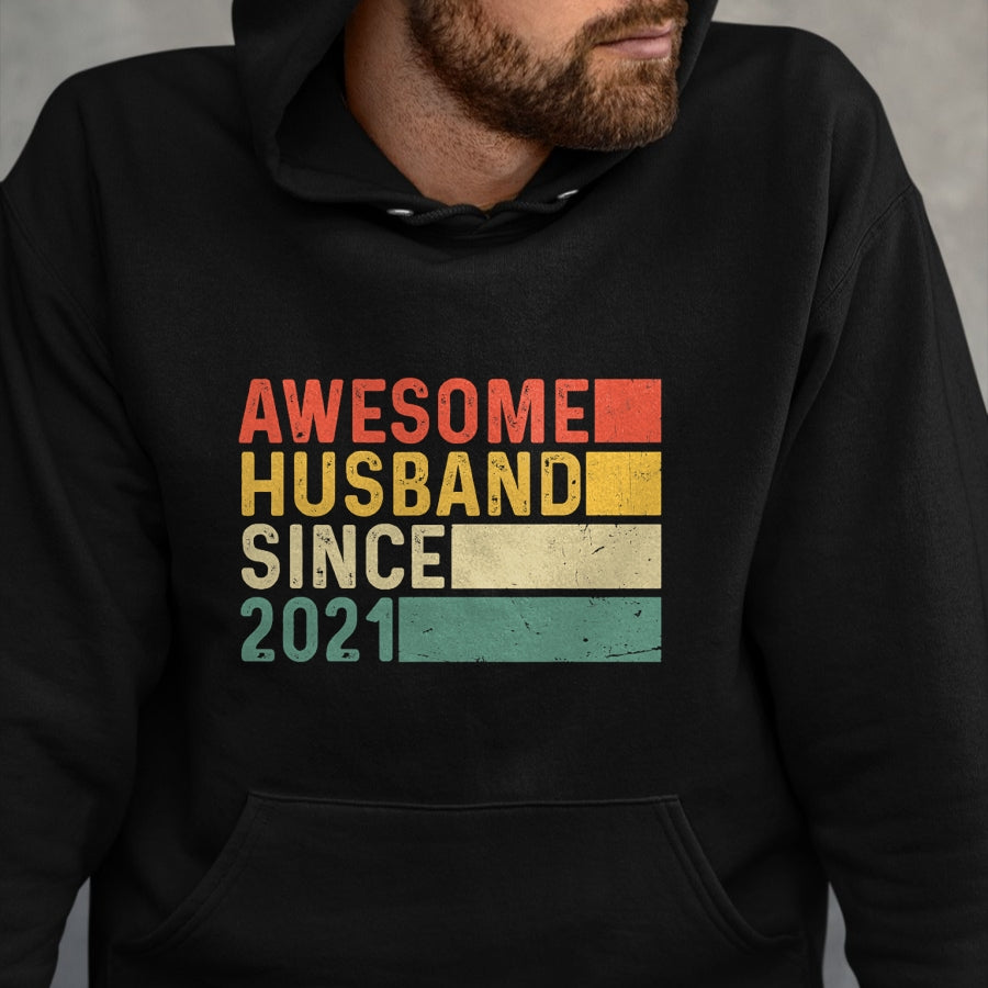 Best Wife Shirt, Wife and Husband Unisex T-Shirt/Hoodie/Sweatshirt HLT00 - 3rd Year Wedding Anniversary Epic Awesome Husband Since 2021 T-Shirt (1)