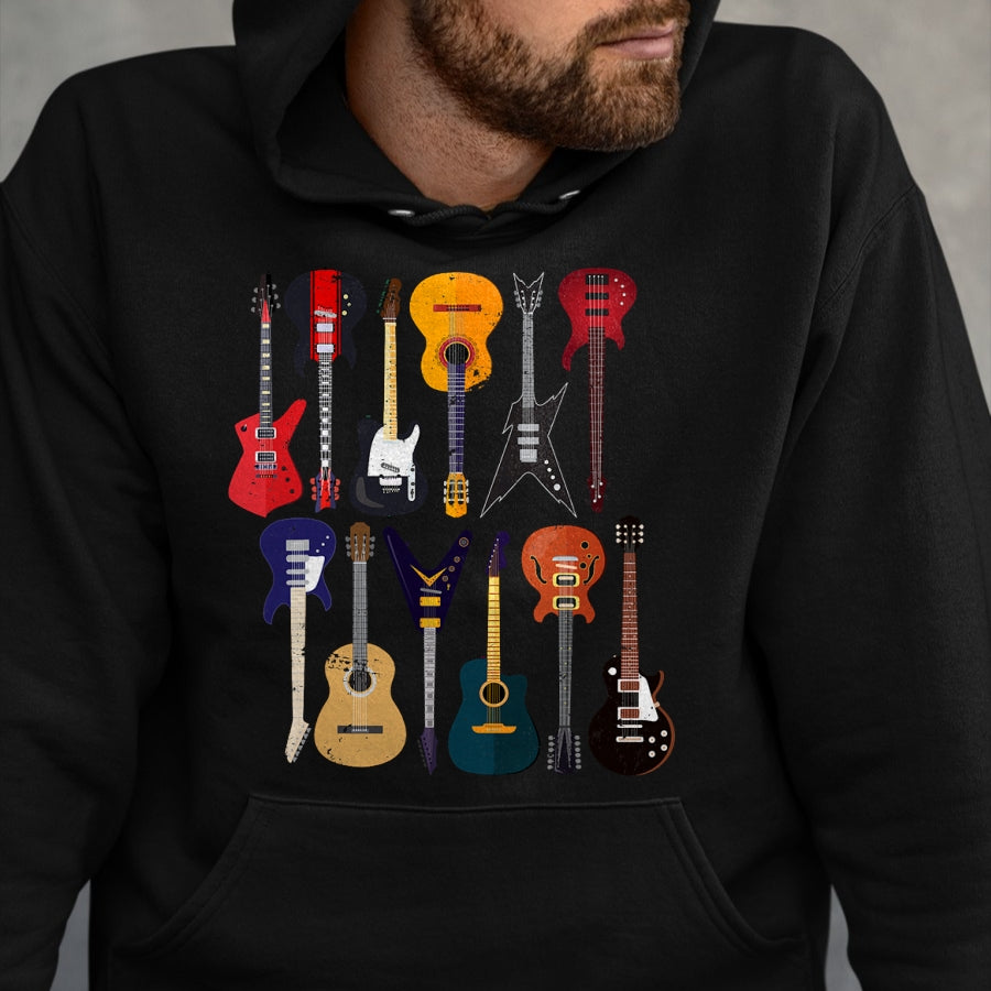 Guitar Lover Shirt, Funny Guitar UnisexT-Shirt/Hoodie/Sweatshirt HLT00 - Guitar Collection Rocker Gift Guitarist T-Shirt
