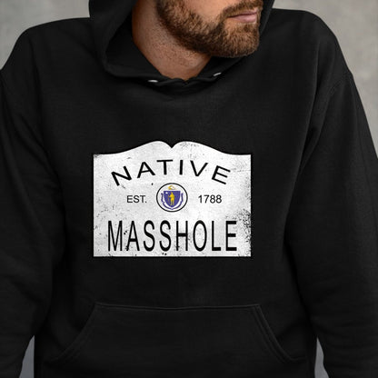 Native American T-Shirts, Vintage Native American Unisex T-Shirt/Hoodie/Sweatshirt HLT00 - Native Masshole Massachusetts MA 1788 Vintage Distressed