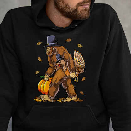 Best Thanksgiving Family Shirt , Funny Thanksgiving UnisexT-Shirt/Hoodie/Sweatshirt HLT00 - Bigfoot Pilgrim Turkey Pumpkin Thanksgiving Day Boys Men T-Shirt