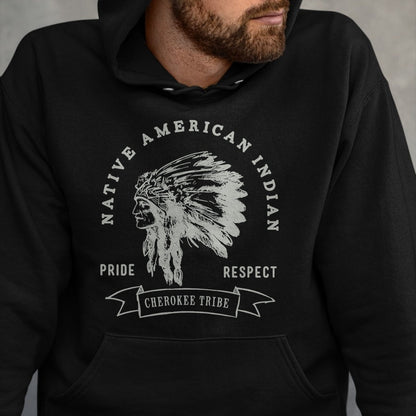 Native American T-Shirts, Vintage Native American Unisex T-Shirt/Hoodie/Sweatshirt HLT00 - Cherokee Tribe Native American Indian Pride Respect Design