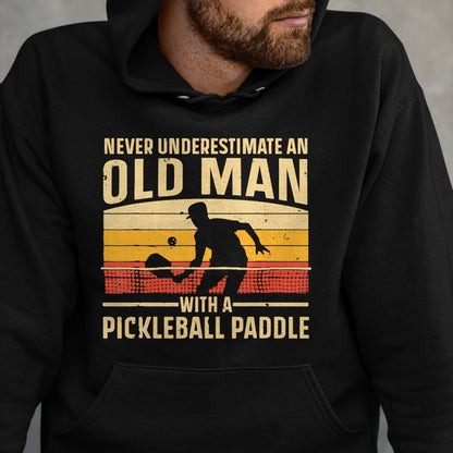 Funny Pickleball Shirt, Pickleball Lover Unisex T-Shirt/Hoodie/Sweatshirt HLT00 - Cool Pickleball Art for Men Grandpa Paddle Pickleball Player T-Shirt, Men, Black, 3X-Large