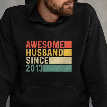 Best Wife Shirt, Wife and Husband Unisex T-Shirt/Hoodie/Sweatshirt HLT00 - 11th Wedding Anniversary Epic Awesome Husband Since 2013 T-Shirt